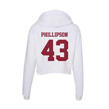 UMass - NCAA Football : Edward Phillipson - Women's Crop Fleece Hoodie-1