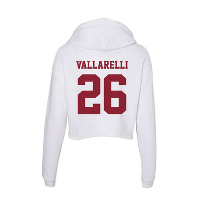 UMass - NCAA Women's Lacrosse : Rachel Vallarelli - Women's Crop Fleece Hoodie-1