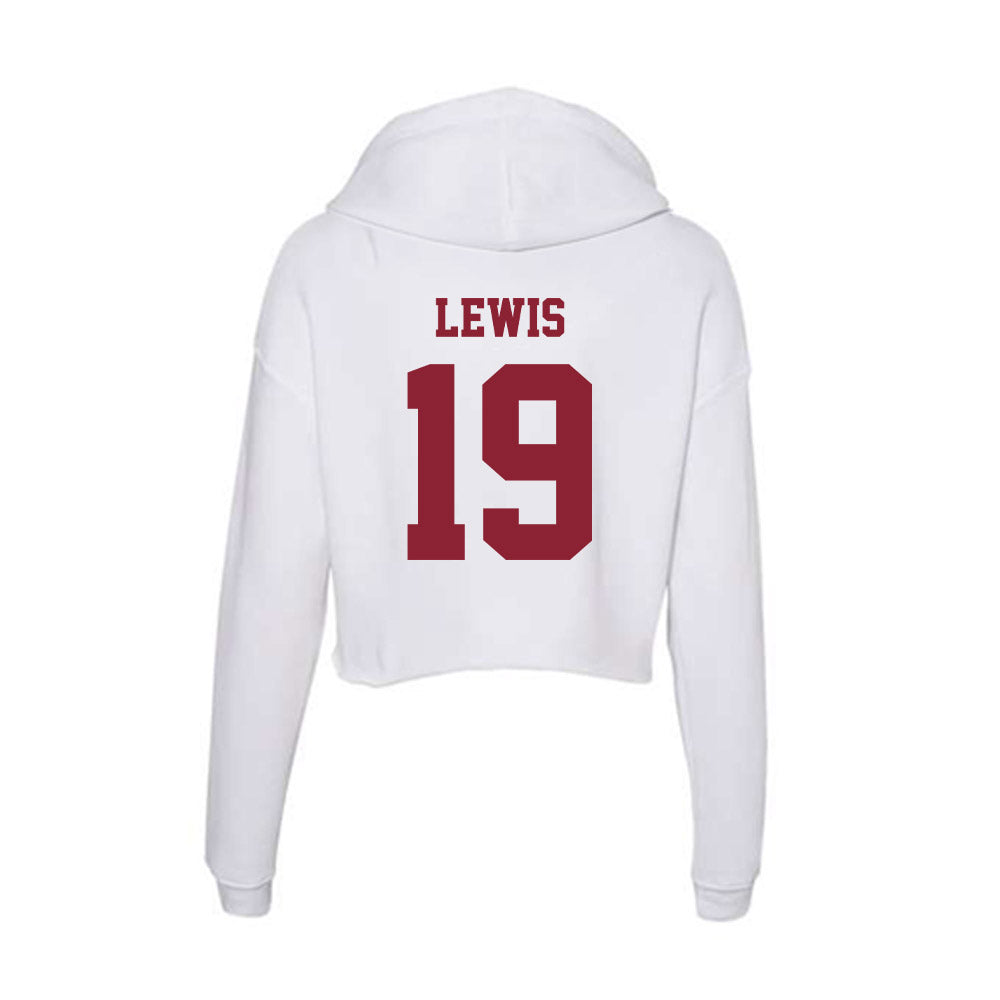 UMass - NCAA Football : Jabari Lewis - Women's Crop Fleece Hooded Sweatshirt-1