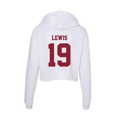 UMass - NCAA Football : Jabari Lewis - Women's Crop Fleece Hooded Sweatshirt-1