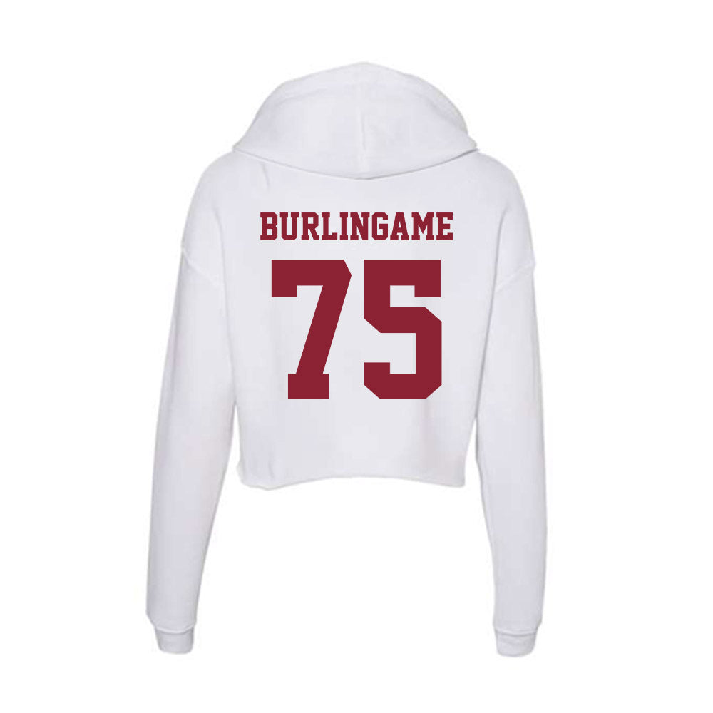 UMass - NCAA Football : Tanner Burlingame - Women's Crop Fleece Hoodie-1