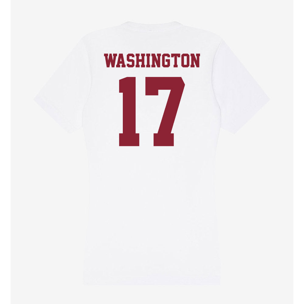 UMass - NCAA Football : Jerry Washington - Women's V-Neck T-Shirt-1