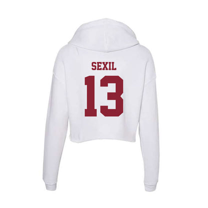 UMass - NCAA Football : Raheim Sexil - Women's Crop Fleece Hoodie-1