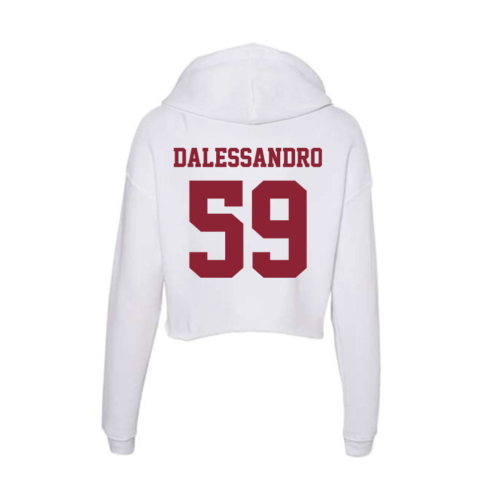 UMass - NCAA Football : Nick Dalessandro - Women's Crop Fleece Hoodie-1