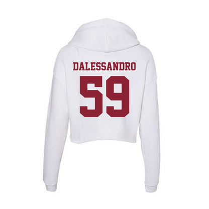 UMass - NCAA Football : Nick Dalessandro - Women's Crop Fleece Hoodie-1
