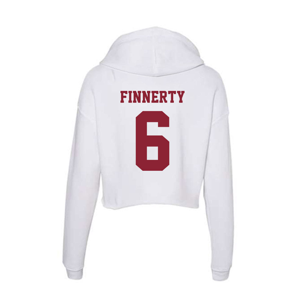 UMass - NCAA Men's Lacrosse : Michael Finnerty - Women's Crop Fleece Hoodie-1