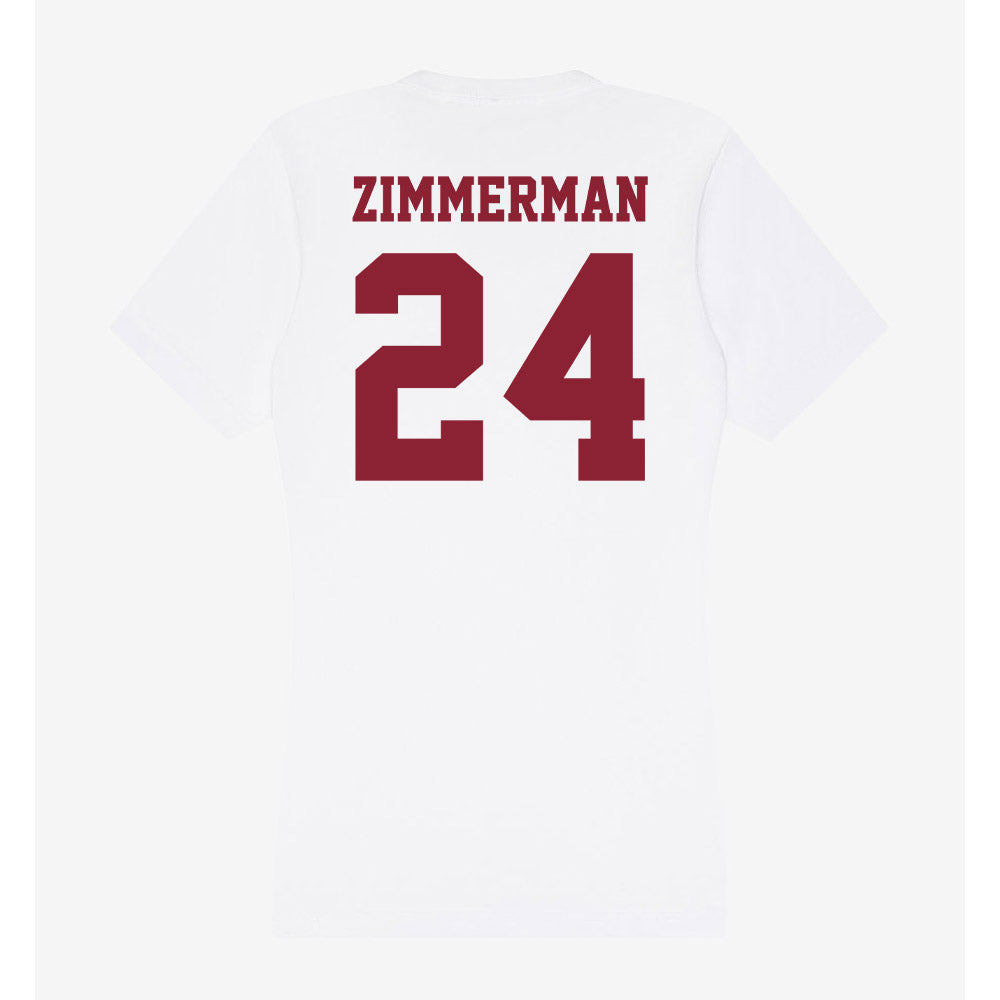 UMass - NCAA Men's Ice Hockey : Elias Zimmerman - Women's V-Neck T-Shirt-1