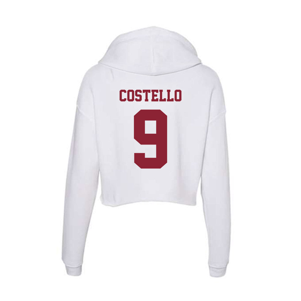 UMass - NCAA Women's Soccer : Peyton Costello - Women's Crop Fleece Hoodie-1
