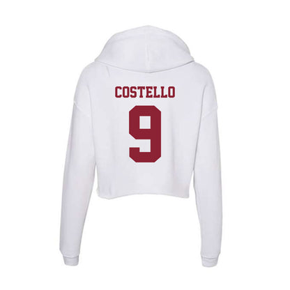 UMass - NCAA Women's Soccer : Peyton Costello - Women's Crop Fleece Hoodie-1