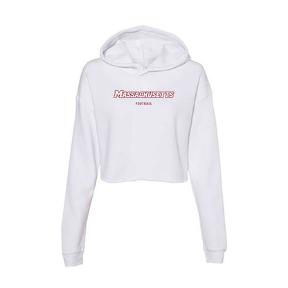 UMass - NCAA Football : Greg Knox - Women's Crop Fleece Hooded Sweatshirt-0