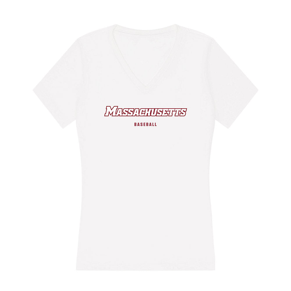 UMass - NCAA Baseball : Callen Powers - Women's V-Neck T-Shirt-0