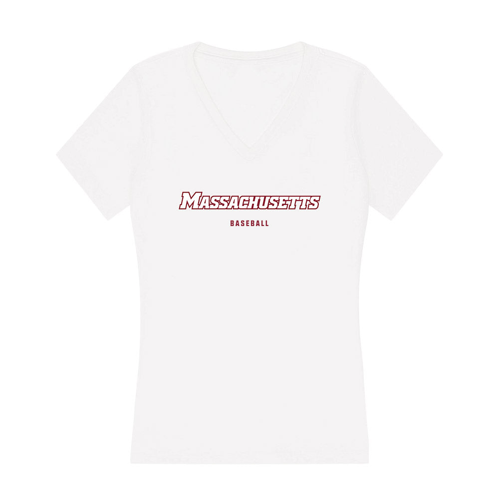 UMass - NCAA Baseball : Ben Thomason - Women's V-Neck T-Shirt-0