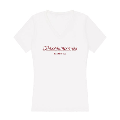 UMass - NCAA Men's Basketball : Robert Davis Jr - Women's V-Neck T-Shirt-0