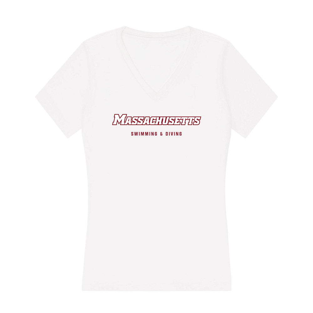 UMass - NCAA Women's Swimming & Diving : Elle Gray - Women's V-Neck T-Shirt-0