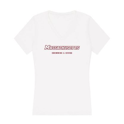 UMass - NCAA Women's Swimming & Diving : Elle Gray - Women's V-Neck T-Shirt-0