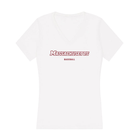 UMass - NCAA Baseball : Brayden Mercier - Women's V-Neck T-Shirt-0