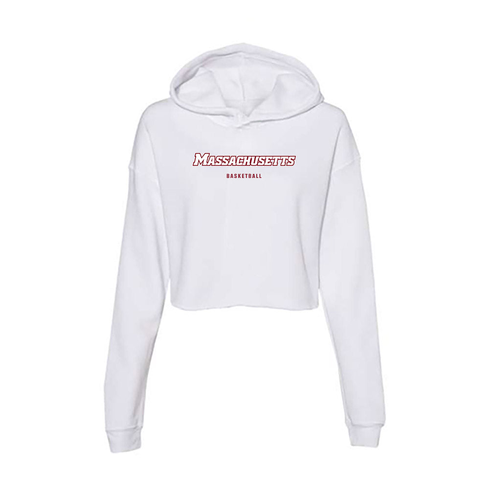 UMass - NCAA Men's Basketball : Rollie Castineyra - Women's Crop Fleece Hooded Sweatshirt-0