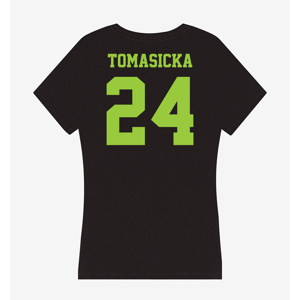 USF - NCAA Women's Basketball : Raina Tomasicka - Women's V-Neck T-Shirt-1