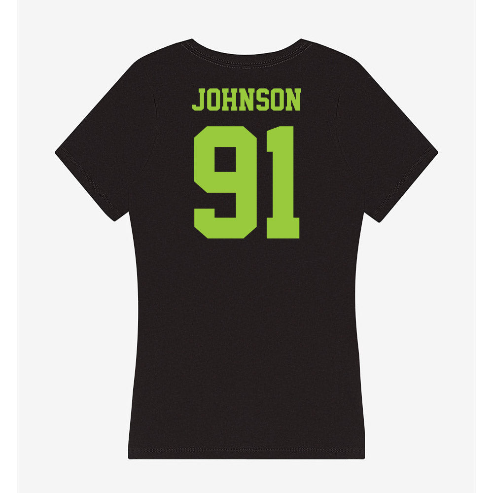 USF - NCAA Women's Lacrosse : Kalina "KJ" Johnson - Women's V-Neck T-Shirt-1
