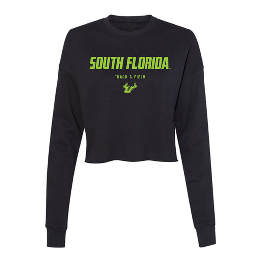 USF - NCAA Women's Track & Field : Madeline Dutz - Women's Cropped Crew Fleece-0