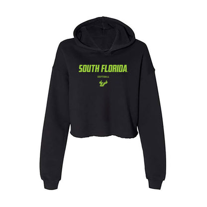 USF - NCAA Softball : Cali Chapman - Women's Crop Fleece Hoodie-0