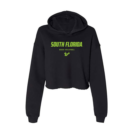 USF - NCAA Beach Volleyball : Zoey Mitchell - Women's Crop Fleece Hoodie-0
