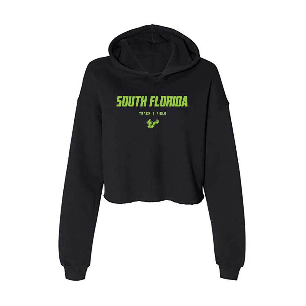 USF - NCAA Women's Track & Field : Alexia Latore - Classic Shersey Women's Crop Fleece Hooded Sweatshirt-0