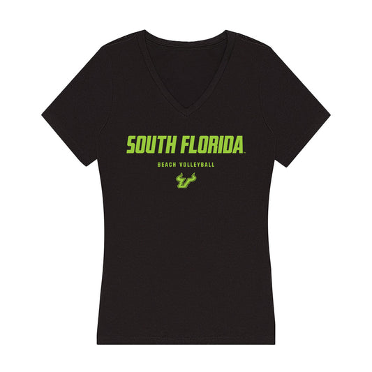 USF - NCAA Beach Volleyball : Josephine Sek - Women's V-Neck T-Shirt-0