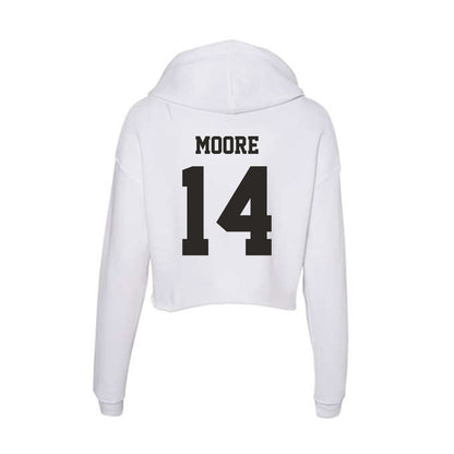 Marshall - NCAA Men's Basketball : Grant Moore - Classic Shersey Women's Crop Fleece Hoodie-1