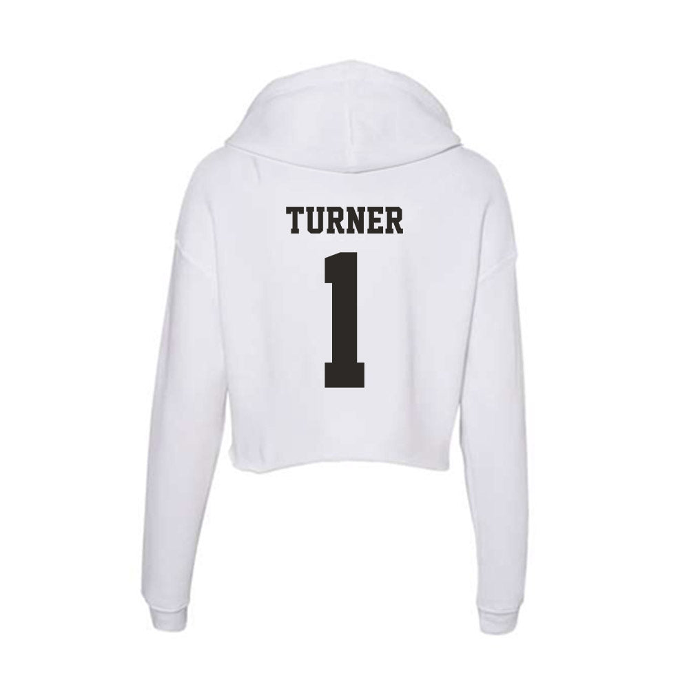 Marshall - NCAA Football : Zion Turner - Women's Crop Fleece Hoodie-1