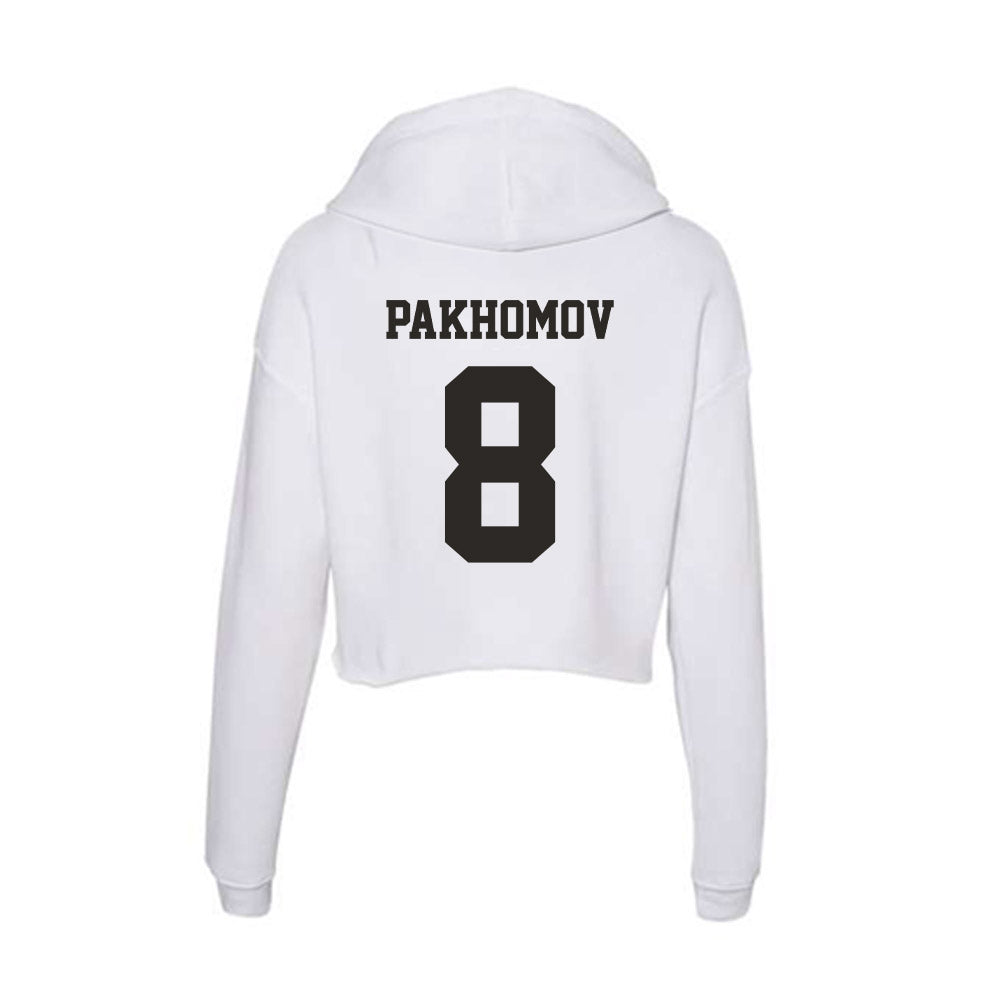 Marshall - NCAA Men's Soccer : Nikita Pakhomov - Classic Shersey Women's Crop Fleece Hooded Sweatshirt-1