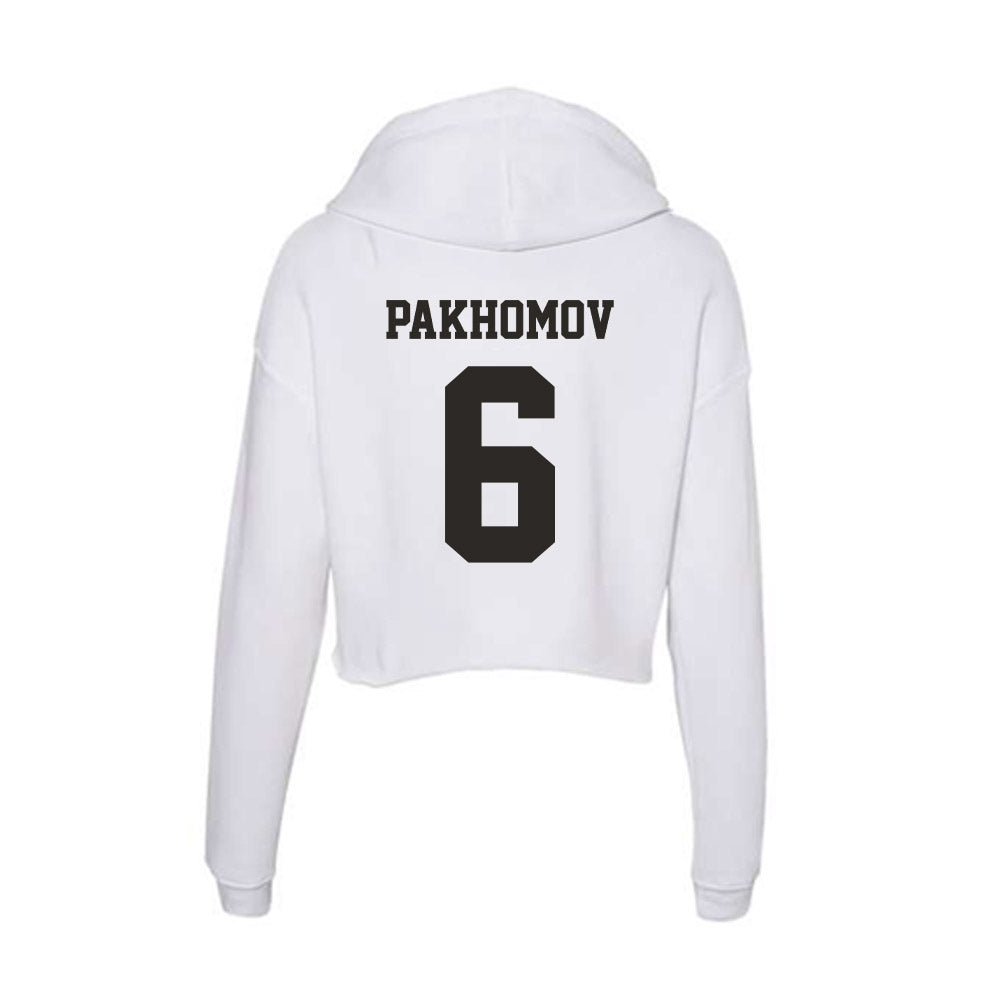 Marshall - NCAA Men's Soccer : Nikita Pakhomov - Classic Shersey Women's Crop Fleece Hoodie-1