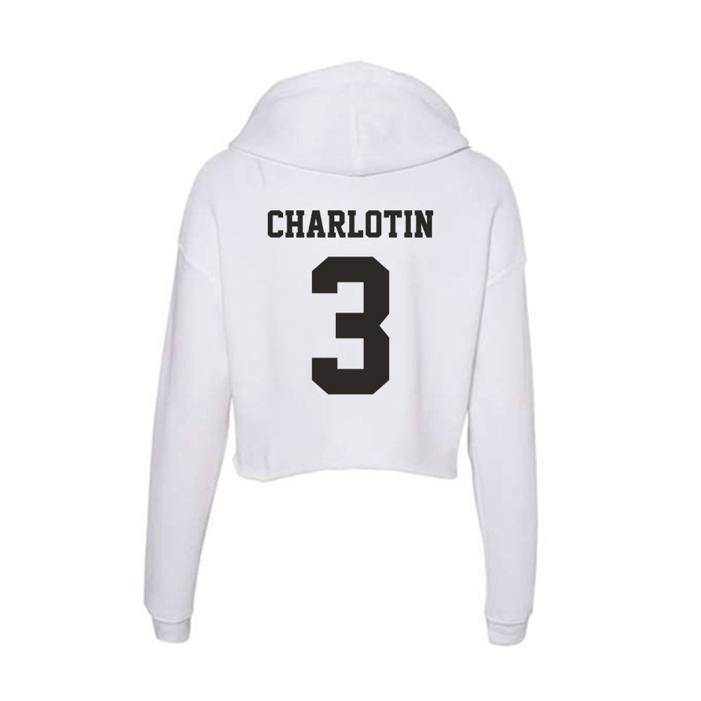 Marshall - NCAA Men's Basketball : Alex Charlotin - Classic Shersey Women's Crop Fleece Hoodie-1