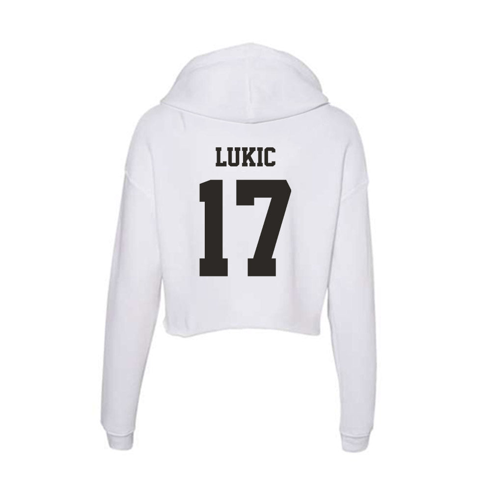 Marshall - NCAA Men's Soccer : Luka Lukic - Classic Shersey Women's Crop Fleece Hooded Sweatshirt-1