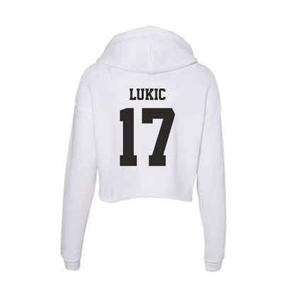 Marshall - NCAA Men's Soccer : Luka Lukic - Classic Shersey Women's Crop Fleece Hooded Sweatshirt-1