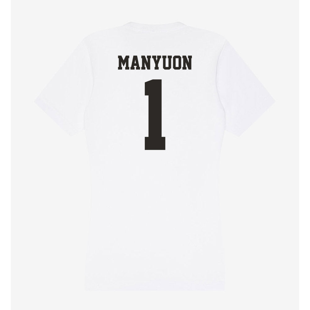 Marshall - NCAA Men's Basketball : Emmanuel Manyuon - Classic Shersey Women's V-Neck T-Shirt-1