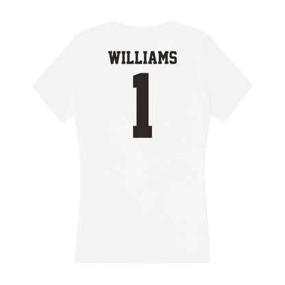 Marshall - NCAA Women's Basketball : TreShondra Williams - Women's V-Neck T-Shirt-1
