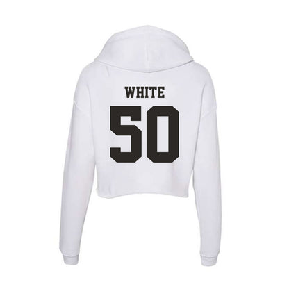 Marshall - NCAA Football : JaeVon White - Classic Shersey Women's Crop Fleece Hooded Sweatshirt-1