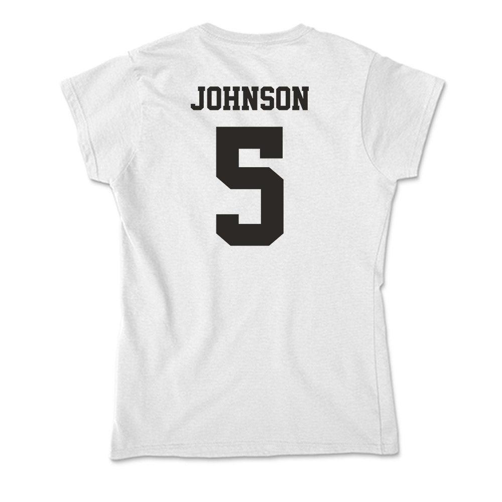 Marshall - NCAA Men's Basketball : DeMarco Johnson - Classic Shersey Soft Style Women’s T-Shirt-1