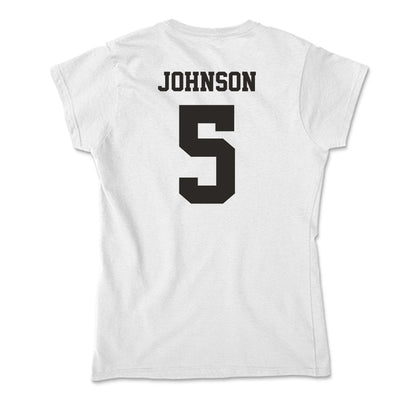 Marshall - NCAA Men's Basketball : DeMarco Johnson - Classic Shersey Soft Style Women’s T-Shirt-1