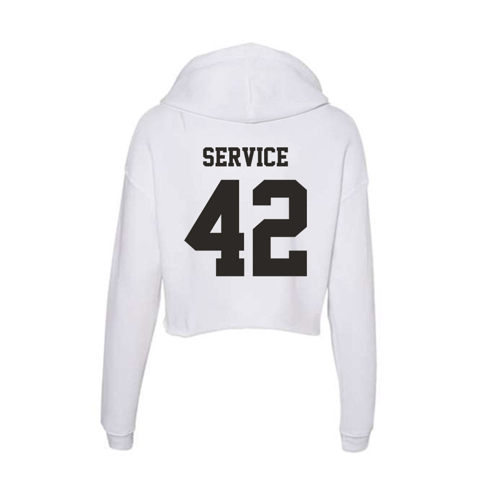Marshall - NCAA Baseball : Oliver Service - Classic Shersey Women's Crop Fleece Hoodie-1