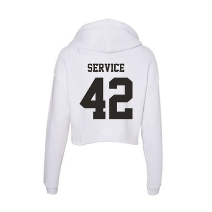 Marshall - NCAA Baseball : Oliver Service - Classic Shersey Women's Crop Fleece Hoodie-1