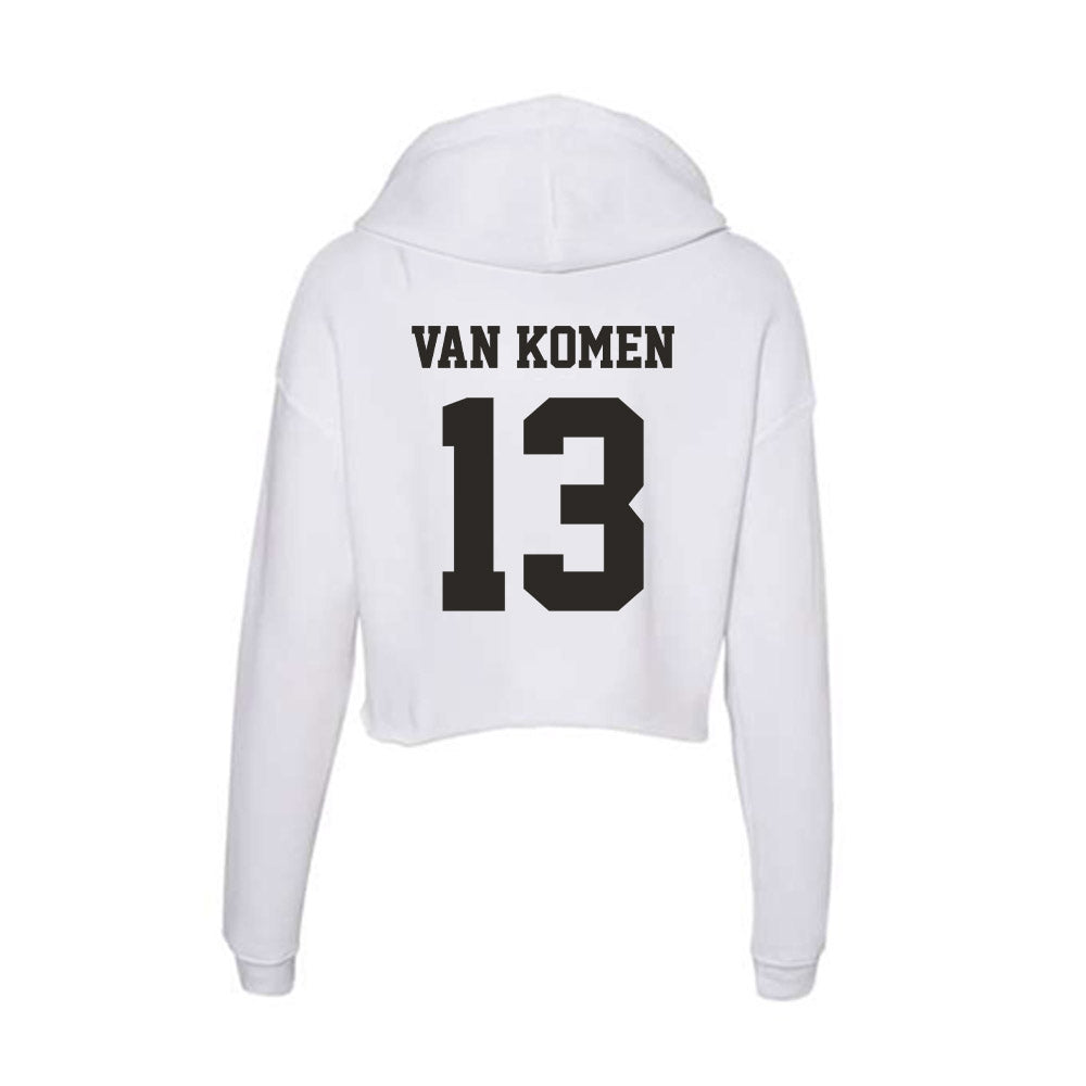 Marshall - NCAA Men's Basketball : Matthew Van Komen - Classic Shersey Women's Crop Fleece Hoodie-1