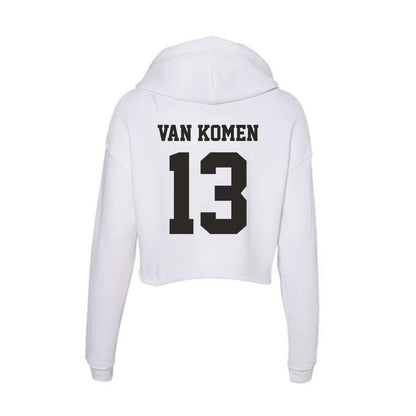 Marshall - NCAA Men's Basketball : Matthew Van Komen - Classic Shersey Women's Crop Fleece Hoodie-1