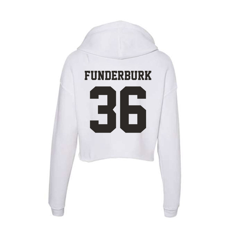 Marshall - NCAA Football : Cole Funderburk - Classic Shersey Women's Crop Fleece Hoodie-1