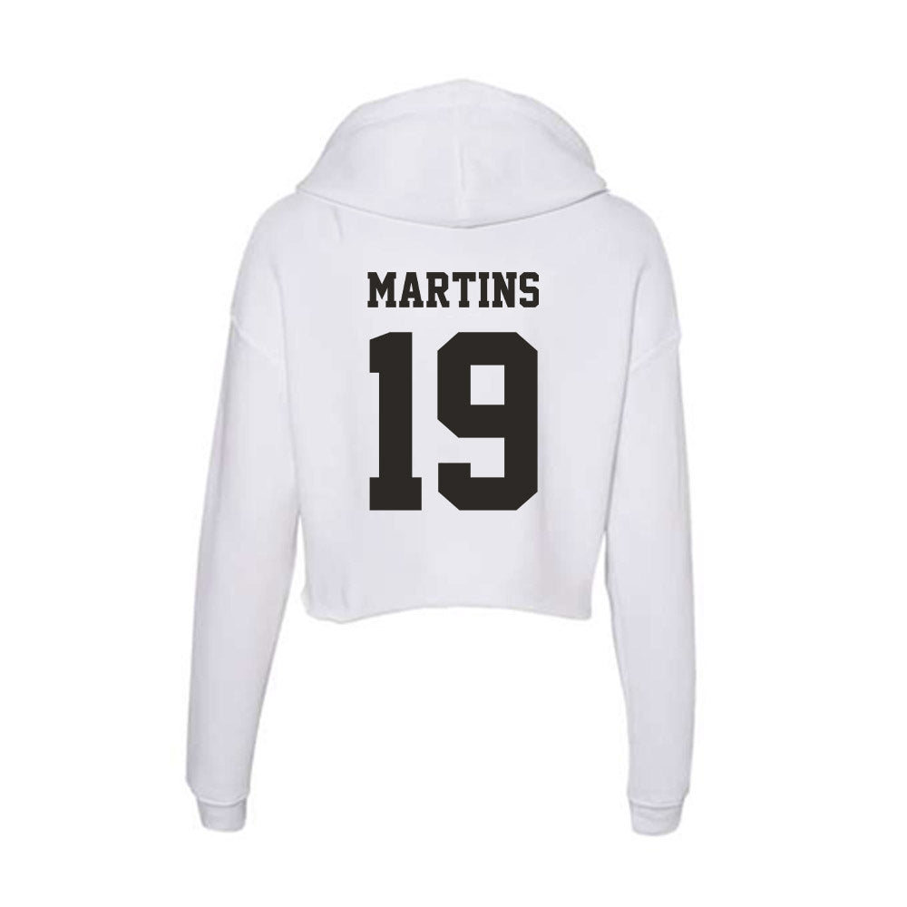 Marshall - NCAA Men's Soccer : Pedro Martins - Classic Shersey Women's Crop Fleece Hooded Sweatshirt-1