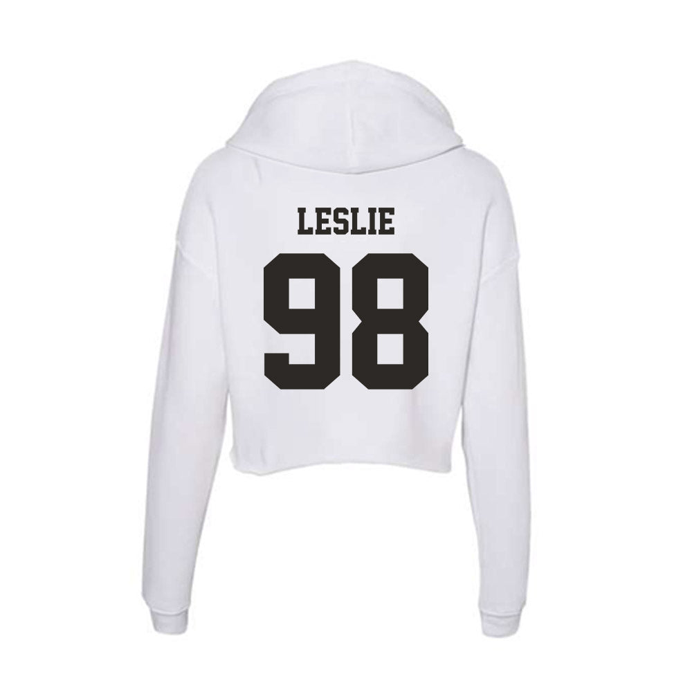Marshall - NCAA Softball : Diamond Leslie - Women's Crop Fleece Hoodie-1