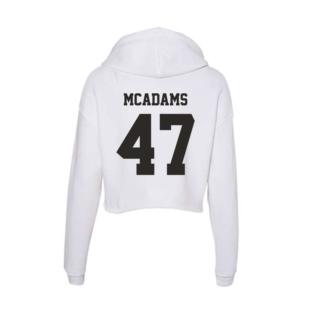 Marshall - NCAA Football : EahJay McAdams - Classic Shersey Women's Crop Fleece Hoodie-1