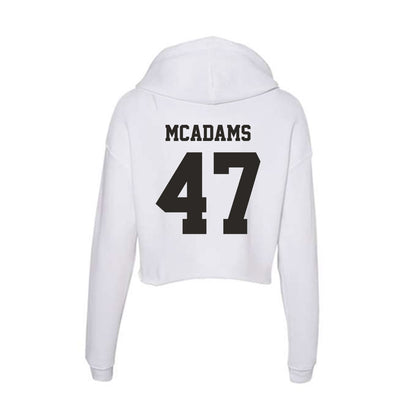 Marshall - NCAA Football : EahJay McAdams - Classic Shersey Women's Crop Fleece Hoodie-1