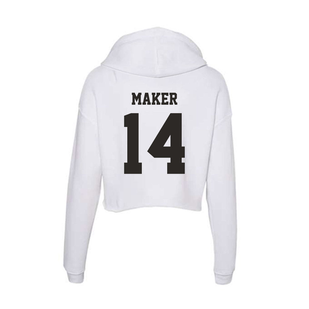 Marshall - NCAA Men's Basketball : Khaman Maker - Classic Shersey Women's Crop Fleece Hoodie-1
